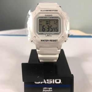 Casio illuminator white Digital Unisex Watch BNWT